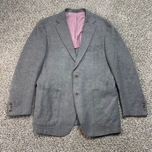 Suitsupply Wool Silk Cashmere Men 44R Blazer Trabaldo Togna 1840 Grey Sport Coat